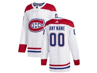 Custom Montreal Canadiens White Away Jersey