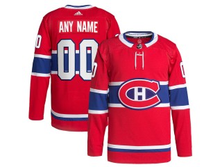 Custom Montreal Canadiens Red Home Jersey