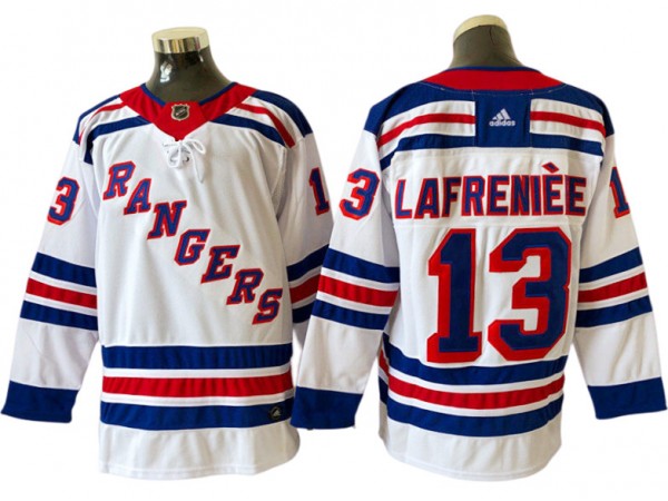 New York Rangers #13 Alexis Lafreniere White Away Jersey