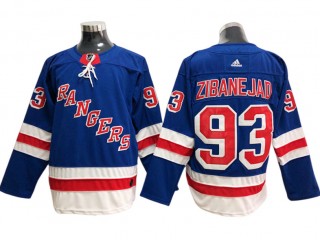 New York Rangers #93 Mika Zibanejad Blue Home Jersey