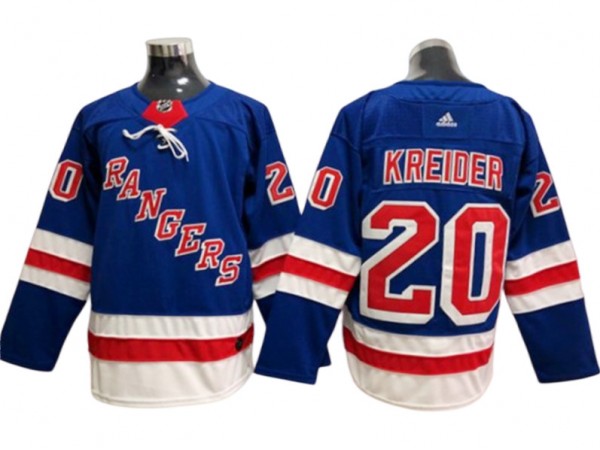 New York Rangers #20 Chris Kreider Blue Home Jersey