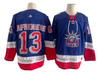 New York Rangers #13 Alexis Lafreniere Blue 2021 Classic Edition Liberty Jersey
