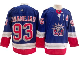 New York Rangers #93 Mika Zibanejad Blue 2021 Classic Edition Liberty Jersey