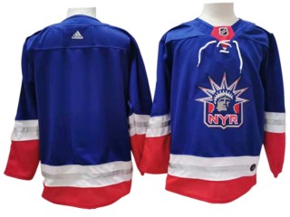 New York Rangers Blank Blue 2021 Classic Edition Liberty Jersey
