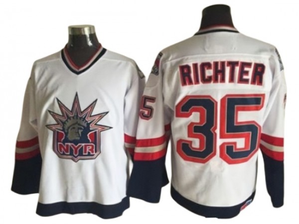 New York Rangers #35 Mike Richter 1998 Vintage CCM Jersey - Navy/White