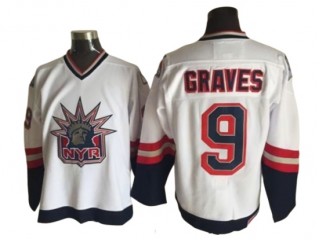 New York Rangers #9 Adam Graves 1998 Vintage CCM Jersey - Navy/White