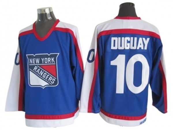 New York Rangers #10 Ron Duguay Blue 1977 Vintage CCM Jersey