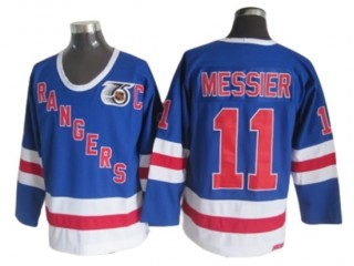 New York Rangers #11 Mark Messier Blue 75TH Vintage CCM Jersey