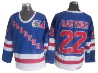 New York Rangers #22 Mike Gartner Blue 75TH Vintage CCM Jersey