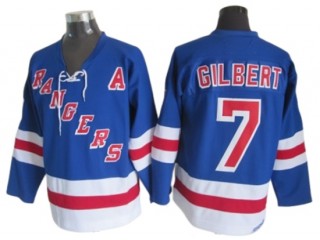New York Rangers #7 Rod Gilbert Blue Vintage CCM Jersey