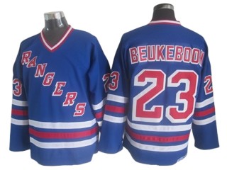 New York  Rangers #23 Jeff Beukeboom Blue Heroes of Hockey Alumni CCM Jersey - Blue
