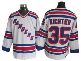New York Rangers #35 Mike Richter Blue Heroes of Hockey Alumni CCM Jersey - Blue/White