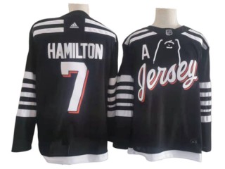 New Jersey Devils #7 Dougie Hamilton Black 2021/22 Alternate Jersey