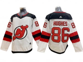 New Jersey Devils #86 Jack Hughes White Away Jersey