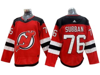 New Jersey Devils #76 P.K. Subban Red Home Jersey