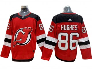 New Jersey Devils #86 Jack Hughes Red Home Jersey