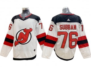 New Jersey Devils #76 P.K. Subban White Away Jersey