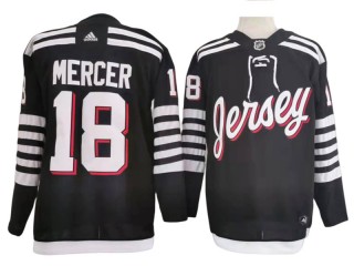 New Jersey Devils #18 Dawson Mercer Black 2021/22 Alternate Jersey
