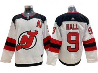 New Jersey Devils #9 Taylor Hall White Away Jersey