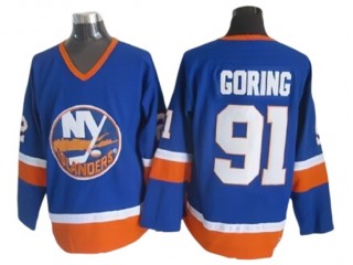 New York Islanders #91 Butch Goring Vintage CCM Jersey - Blue