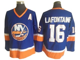 New York Islanders #16 Pat LaFontaine Vintage CCM Jersey - Blue
