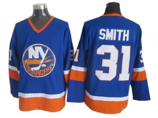 New York Islanders #31 Billy Smith Vintage CCM Jersey - Blue/White