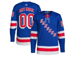 Custom New York Rangers Blue Home Jersey
