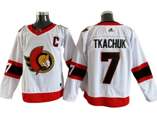 Ottawa Senators #7 Brady Tkachuk White Hockey Jersey