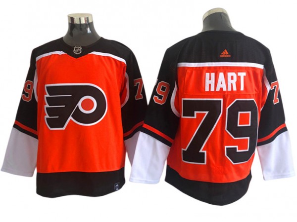 Philadelphia Flyers #79 Carter Hart Orange 20/21 Reverse Retro Jersey