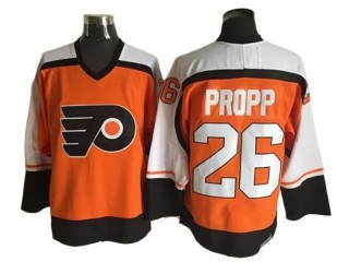 Philadelphia Flyers #26 Brian Propp Vintage CCM Jersey - Orange/White/Black