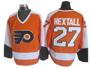 Philadelphia Flyers #27 Ron Hextall Orange Vintage CCM Jersey
