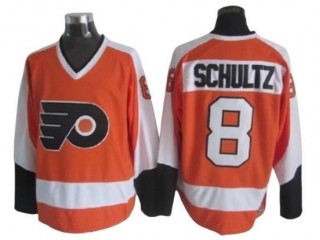 Philadelphia Flyers #8 Dave Schult Orange Vintage CCM Jersey