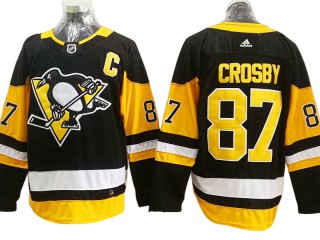 Pittsburgh Penguins #87 Sidney Crosby Black Home Jersey - Custom