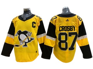 Pittsburgh Penguins #87 Sidney Crosby Yellow Alternate Jersey