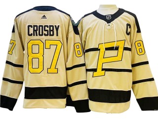 Pittsburgh Penguins #87 Sidney Crosby Cream 2023 Winter Classic Jersey