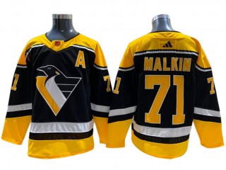 Pittsburgh Penguins #71 Evgeni Malkin Black 2022/23 Reverse Retro Jersey