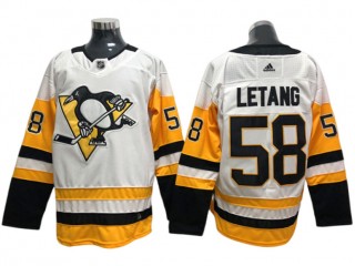 Pittsburgh Penguins #58 Kris Letang White Away Jersey