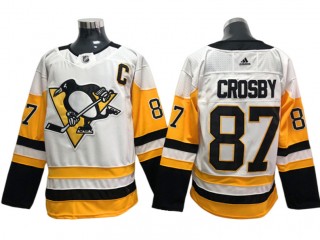 Pittsburgh Penguins #87 Sidney Crosby White Away Jersey