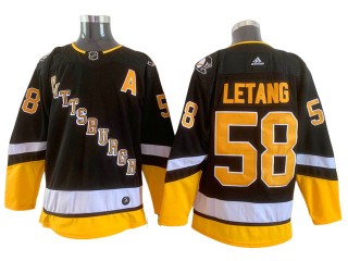Pittsburgh Penguins #58 Kris Letang Black 2021/22 Alternate Jersey