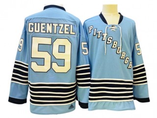 Pittsburgh Penguins #59 Jake Guentzel Light Blue Heritage Classics Jersey
