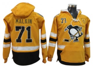 Pittsburgh Penguins #71 Evgeni Malkin Yellow Hoodie 