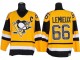 Pittsburgh Penguins #66 Mario Lemieux Vintage CCM Jersey - Black/White/Yellow