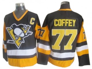 Pittsburgh Penguins #77 Paul Coffey Vintage CCM Jersey - Black/White