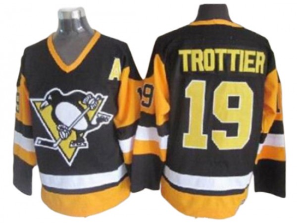 Pittsburgh Penguins #19 Bryan Trottier Black Vintage CCM Jersey