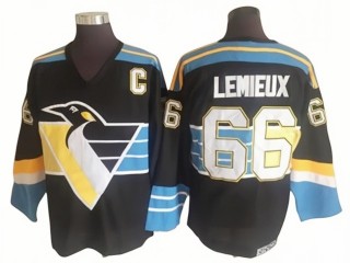 Pittsburgh Penguins #66 Mario Lemieux Black 1995 Vintage CCM Jersey