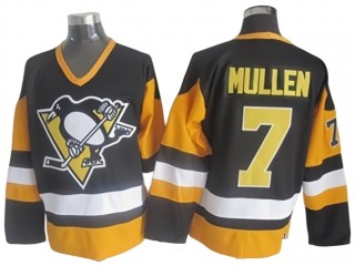 Pittsburgh Penguins #7 Joe Mullen Black Vintage CCM Jersey
