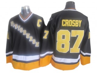 Pittsburgh Penguins #87 Sidney Crosby 1996 Vintage CCM Jersey - Black/White