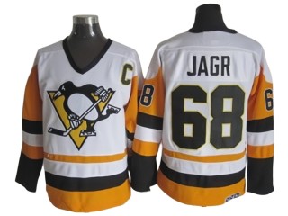 Pittsburgh Penguins #68 Jaromir Jagr Vintage CCM Jersey - Black/White/Yellow