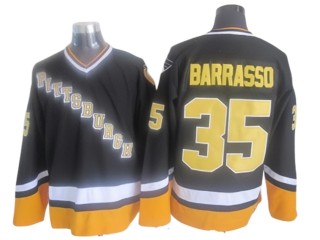 Pittsburgh Penguins #35 Tom Barrasso 1996 Vintage CCM Jersey - Black/White