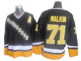 Pittsburgh Penguins #71 Evgeni Malkin 1996 Vintage CCM Jersey - Black/White